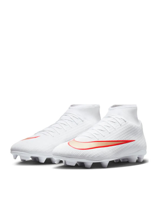 Nike Mercurial Superfly 11 Club MG Ghete Fotbal cu Crampoane Albe