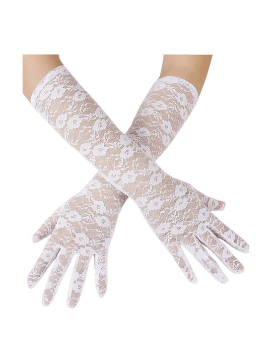 Set Kids Gloves Knitted White 2 Pieces