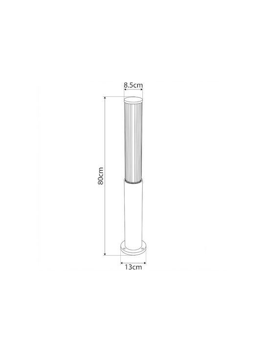 GloboStar Outdoor Small Post LED Floor Lamp 15W With Warm White Light IP65 White