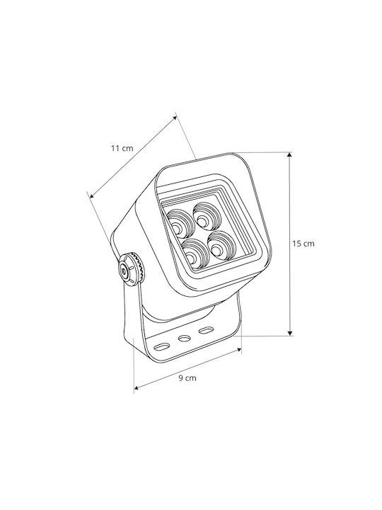 GloboStar Σποτ Δαπέδου LED 8W με Θερμό Λευκό Φως IP65 Λευκό