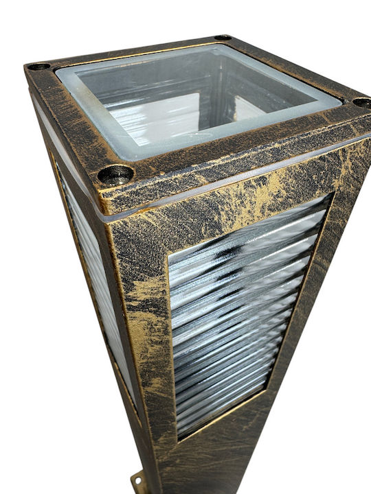 Epiplo-Fos Outdoor Small Post Floor Lamp for E27 Bulb Gold