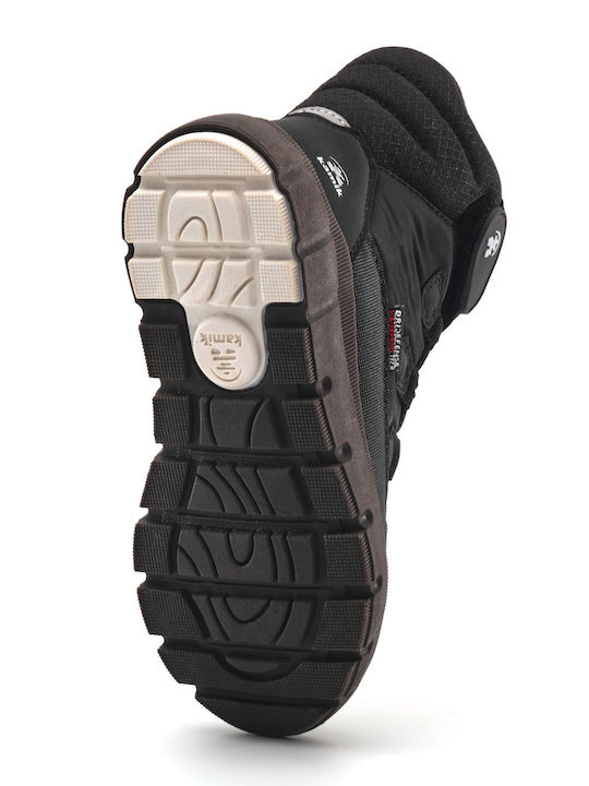 Kids Snow Ankle Boots with Laces Black