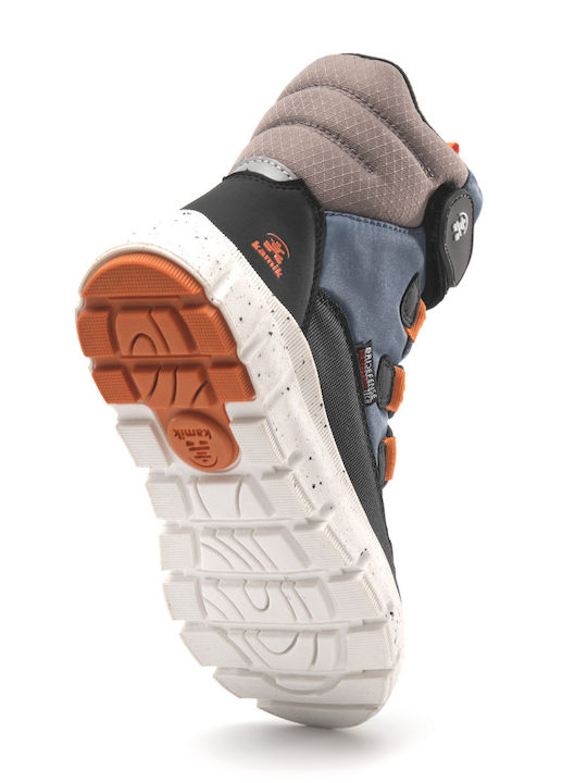 Kinderstiefel Schnee mit Schnürsenkeln Orange
