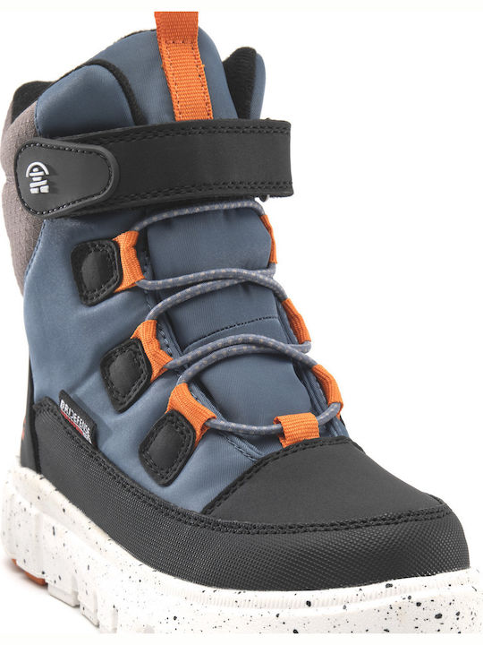 Kinderstiefel Schnee mit Schnürsenkeln Orange