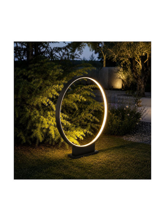 GloboStar LED Small Post Outdoor Floor Lamp 15W with Warm White Light IP65 White
