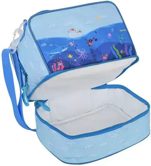 Estia Ocean Play Kids Insulated Handheld Lunch Bag 6 Litre Light Blue