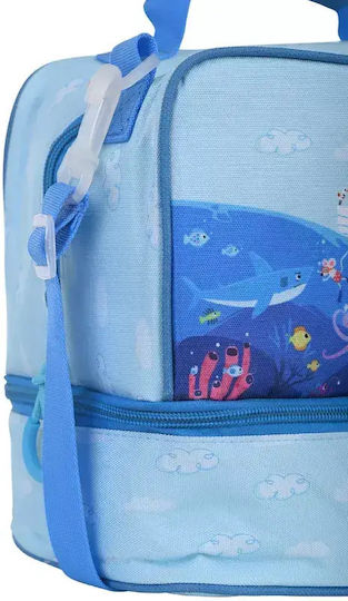 Estia Ocean Play Kids Insulated Handheld Lunch Bag 6 Litre Light Blue