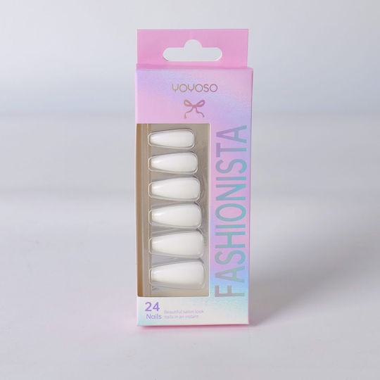 False Nail Tips in White Colour