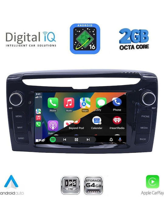 Digital IQ Ble 344_cpa 7 Zoll Deck Multimedia System Lancia Ypsilon Modell 2011+
