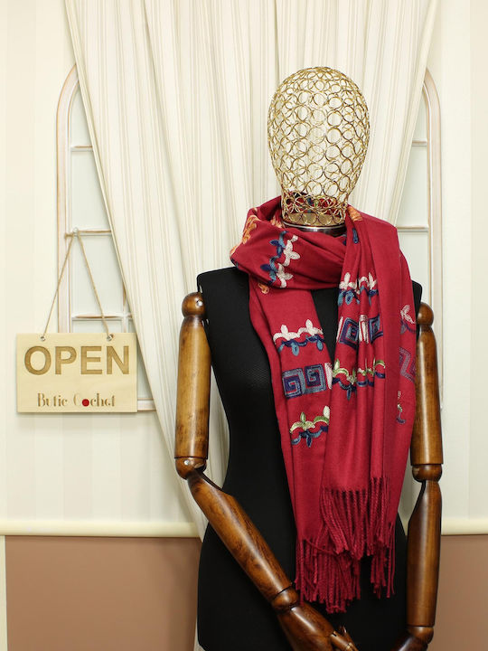 ButicCochet Women's Burgundy Shawl
