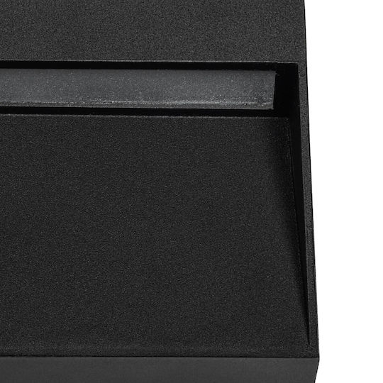 GloboStar Стенен Външен Осветителен Уред LED IP65 9W с Топла Бяла Светлина 20x3x9см.