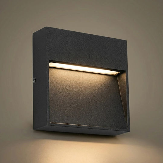 GloboStar Водоустойчиво Стенно Външно Осветително Тяло LED 3W 2700K 11.5x3x11.5см. GloboStar Водоустойчиво Стенно Външно Осветително Тяло LED 3W 2700K 11.5x3x11.5см.