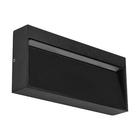 GloboStar Стенен Външен Осветителен Уред LED IP65 9W с Топла Бяла Светлина 20x3x9см.