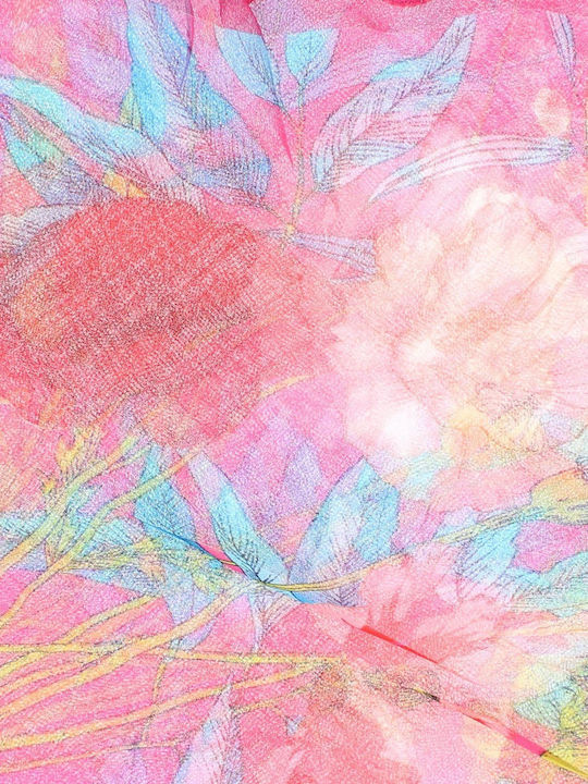 ButicCochet Women's Silk Shawl Fuchsia