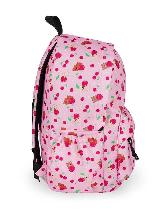 Legami Milano Teddy Bear Cherry Schulranzen Grundschule mit Flaschenhalter Burgundisch 24 Liter 35 x 20 x 45 cm