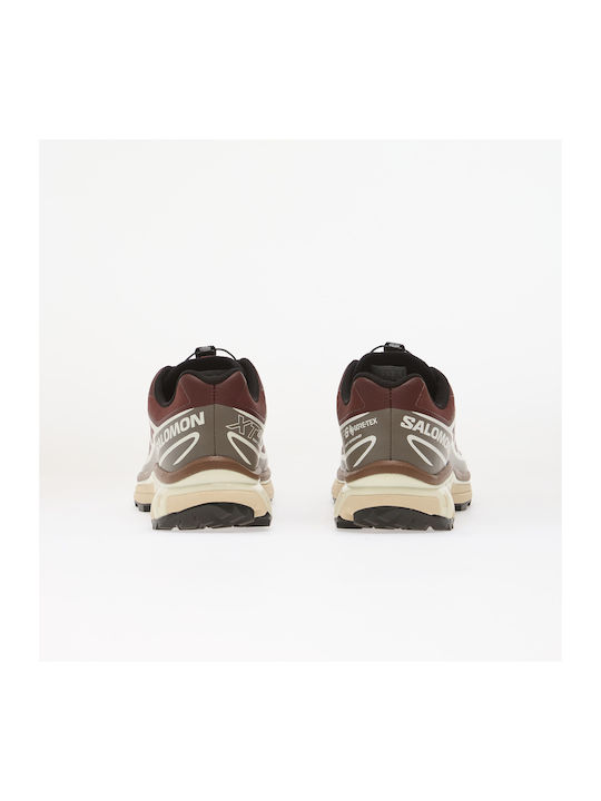Xt-6 Gtx Men's Sport Shoes Trail Running Brown Waterproof with Gore-Tex Membrane