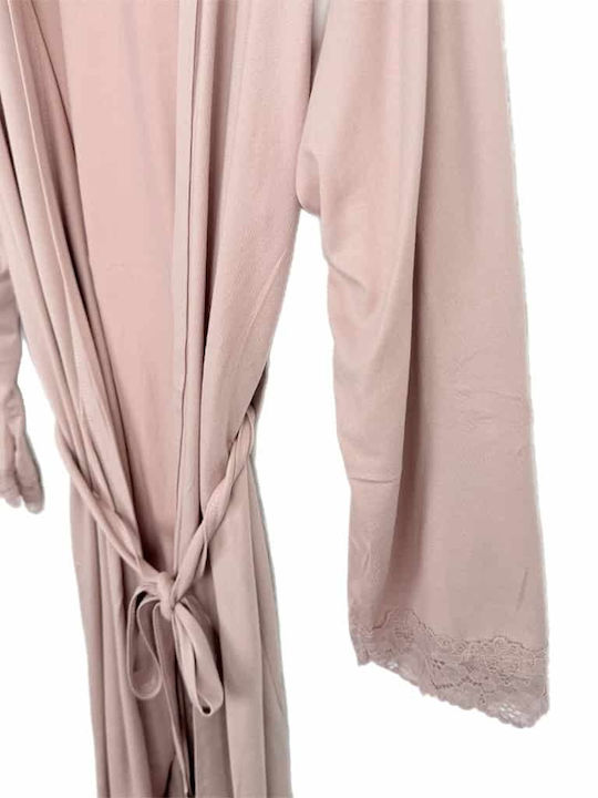 Notte Stella Summer Women's Robe with Pink Nightgown