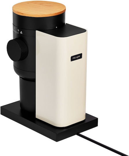 Fellow Opus Gen 2 Elektrische Kaffeemühle mit Getreidekapazität 110gr und 10 Mahlstufen Beiges