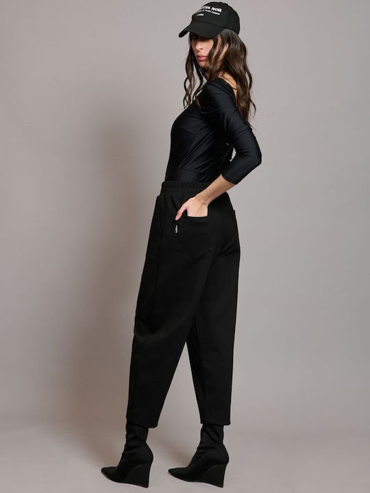 Women's Fabric Trousers Black