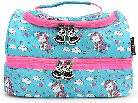 Pandaboo School Insulated Handheld Lunch Bag 0.85 Litre Unicorns Set With 350ml Thermos