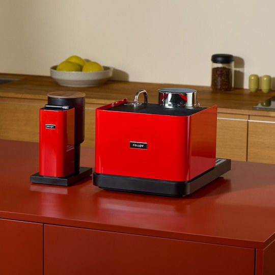 Fellow Opus Gen 2 Elektrische Kaffeemühle mit Getreidekapazität 110gr und 10 Mahlstufen Rot
