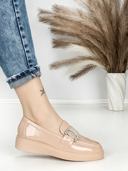 Mocasini Dama Din Piele Roz