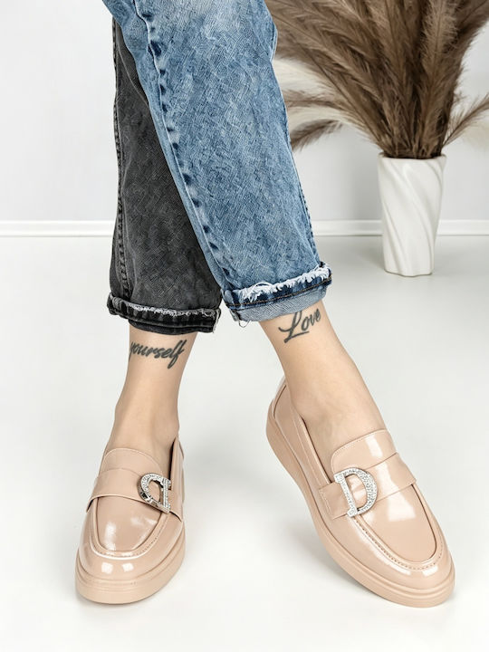 Mocasini Dama Din Piele Roz