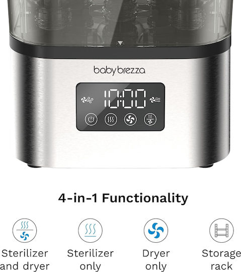 Baby Brezza SuperQuick 10 Elektrischer Babyflaschensterilisator für Babyflasche Schwarz