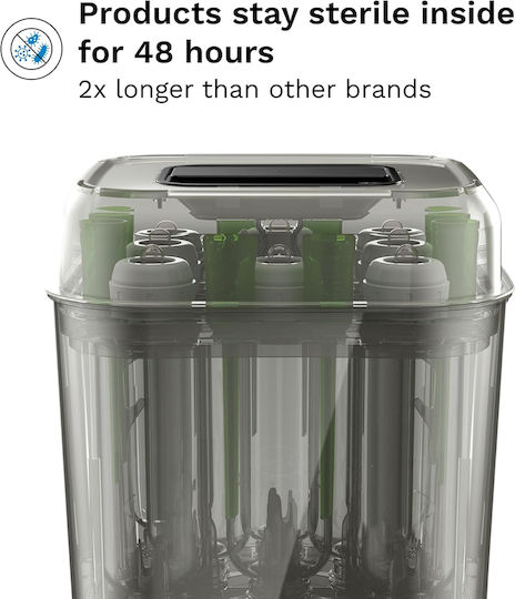 Baby Brezza SuperQuick 10 Elektrischer Babyflaschensterilisator für Babyflasche Schwarz