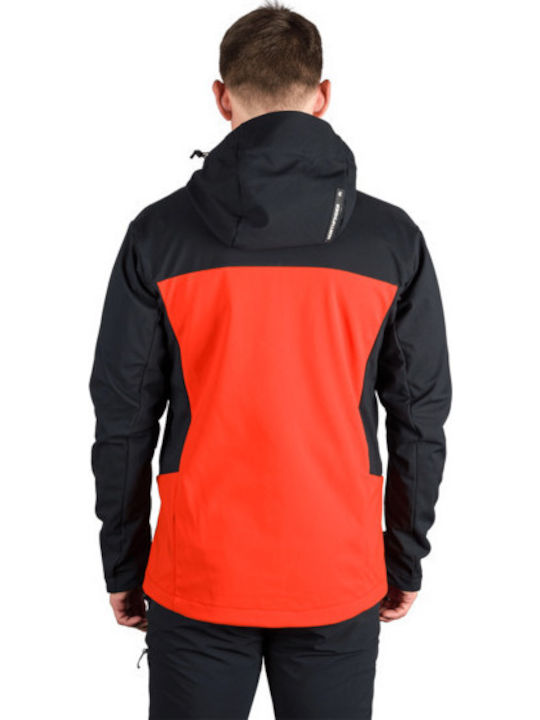 Herren Jacken Softshell Wasserdicht und Winddicht Aurelian Orange - Black