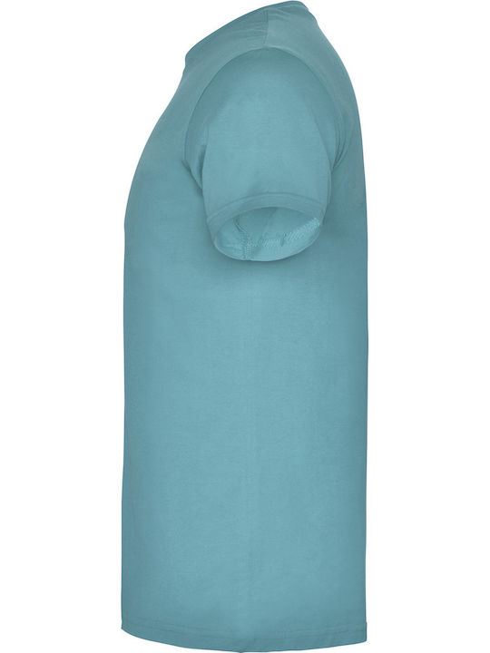 Roly Männer Werbebekleidung Kurzärmeliges T-Shirt in Türkis Farbe
