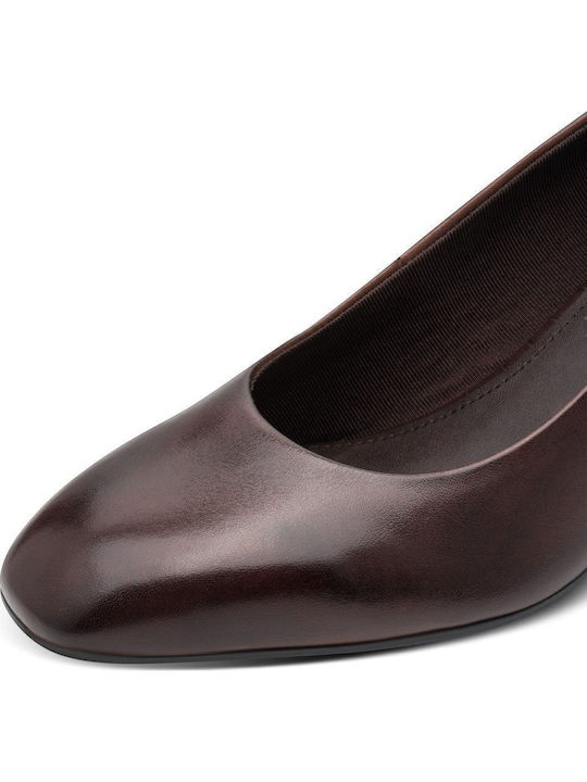 Leder Pumps mit Mittelhohem Absatz Lila