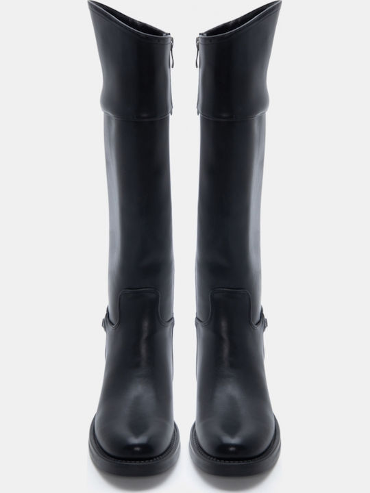 Wildleder Damenstiefel Schwarz
