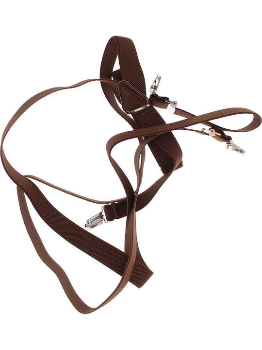 Breteli Elastice Unisex Adulți ButicCochet Din Material Sintetic 25 Mm Maro BR514