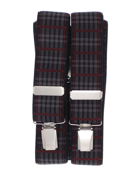 Unisex Adult Suspenders Buticcochet Made Elastic Synthetic Material 35 Mm X-type Model Gray Br524