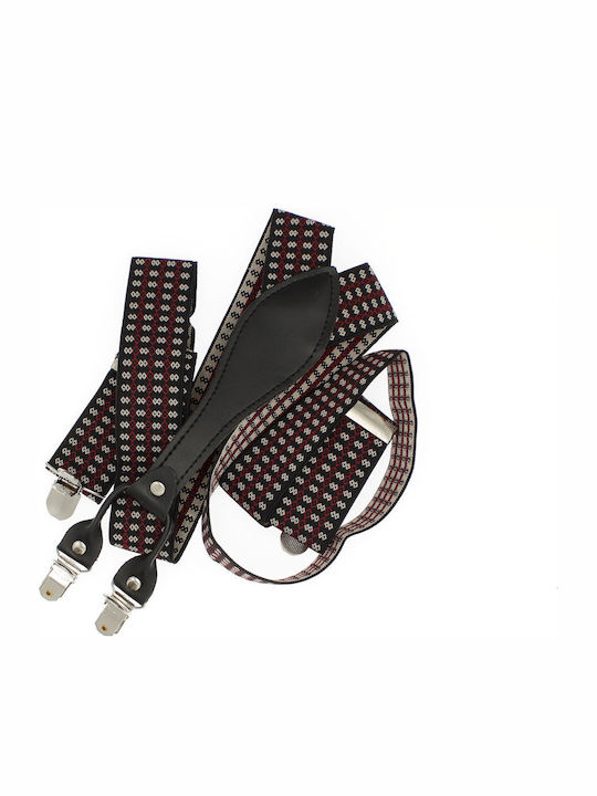 Breteli Unisex Adulți ButicCochet Din Țesătură Sintetică Elastică 4 Cleme Metalice 35 Mm Multicolore Br508
