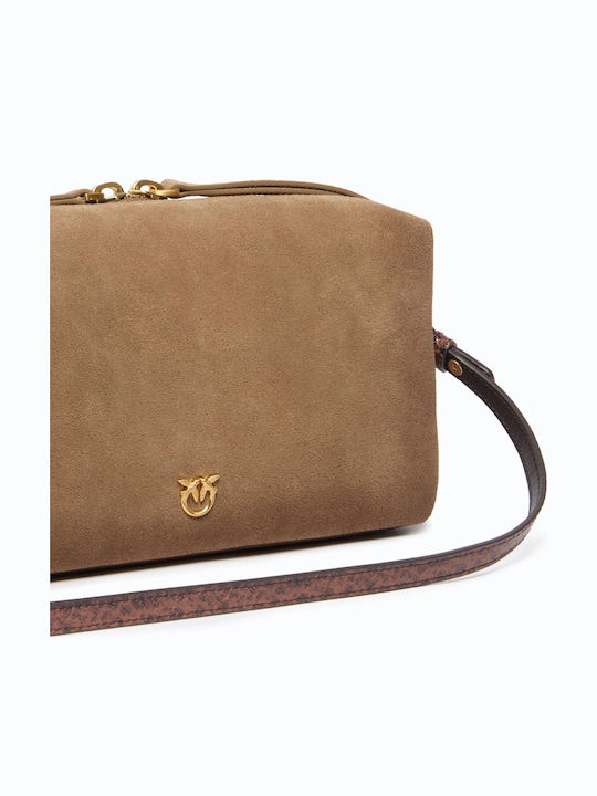 Bowling Leather Women's Shoulder Bag Beige