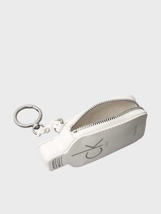 Calvin Klein Mini CK One Zip Pouch Bag Charm Off White Accessory Female Off White Lv04f1246g-4lx
