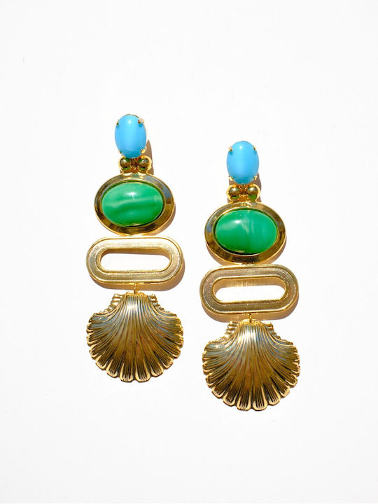 Kaleido Gold Plated Dangle Earrings