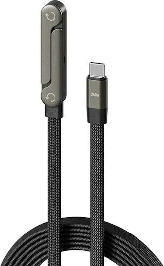 Cablu Type-C la Type-C 240w 5a 1.5m Încărcare Rapidă Nailon Braided Gaming Suport Telefon Abyz