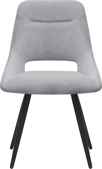 Firenze Dining Chairs with Fabric Upholstery Grey 2 pcs 51x60x81cm