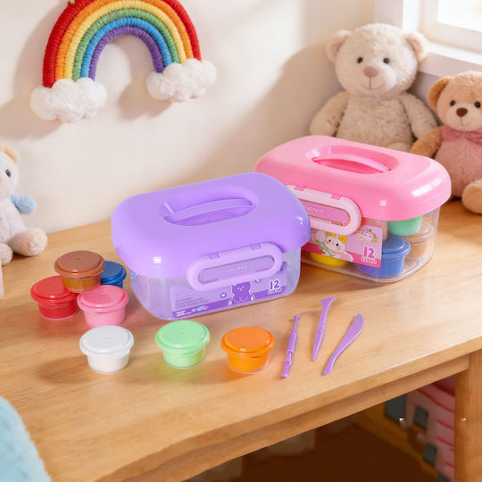 Spielset Modellierknete aus Knete mit 12 Farben für 3+ Jahre