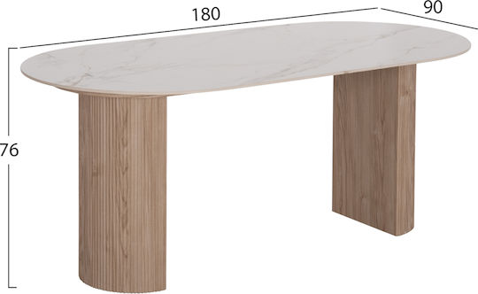 Mellow Τραπεζαρίας Φυσικό 180x90x76εκ. Mellow Τραπεζαρίας Φυσικό 180x90x76εκ.