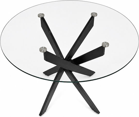 Aldo Rundes Esszimmer- und Küchentisch Schwarz 100x100x75,5cm