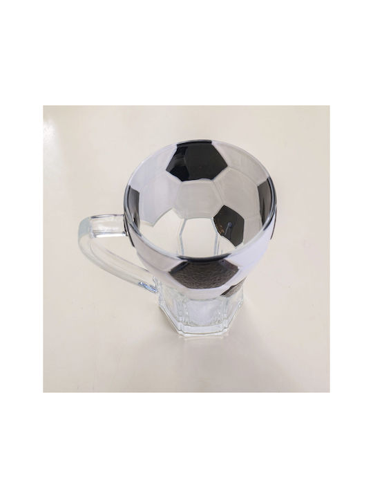 Yoyoso Bierglas Fußball aus Glas 379ml