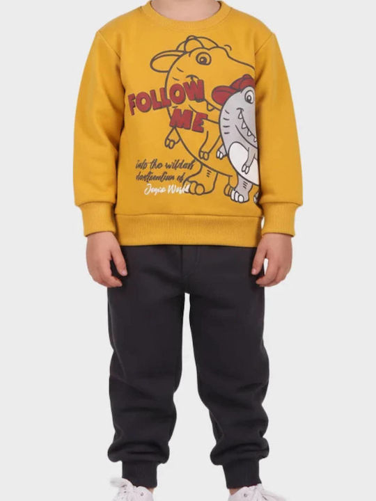 Kids Tracksuits Mustard 2 Pieces