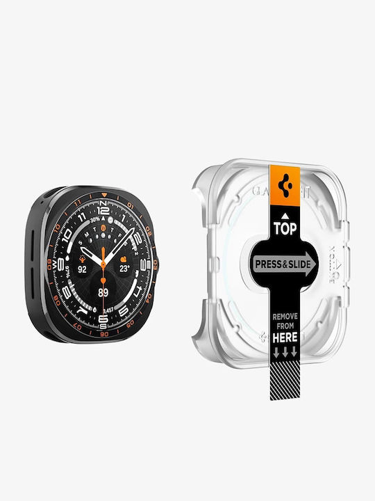 Spigen Glas.tr Ez Fit Displayschutzfolie Für Galaxy Watch Ultra 2 Stück AGL11758