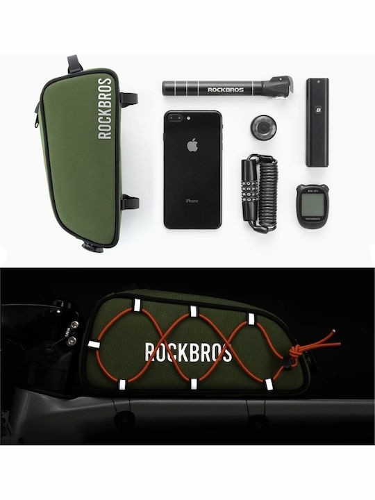 Rockbros Road To Sky Bicycle Frame Bag 0.7lt Green