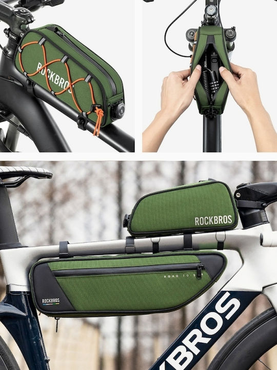 Rockbros Road To Sky Bicycle Frame Bag 0.7lt Green