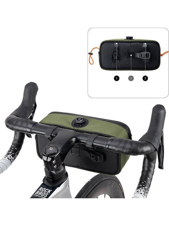 Rockbros Road To Sky Handlebar Bag Bicycle Bag 1.9L Green